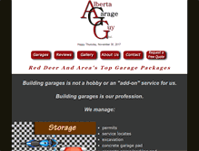 Tablet Screenshot of albertagarageguy.com